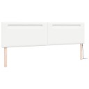  Sengegavl Enkel Design Ren Hvit 200 cm Imitert Skinn