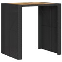  Hagebord med topp i akasie svart 105x80x110 cm polyrotting 368696