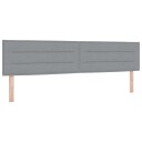  Box Spring Seng med Madrass   Lys Grå 200x200 cm Stoff
