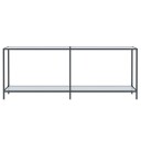 vidaXL Konsollbord hvit 200x35x75,5 cm herdet glass