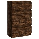 vidaXL Skjenk røkt eik 60x35x98,5 cm konstruert tre