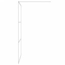 vidaXL Dusjvegg sølv 115x195 cm klart ESG-glass
