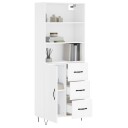 vidaXL Highboard hvit 69,5x34x180 cm konstruert tre 8720845928049
