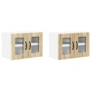  Kjøkkenskap 2 pcs Sonoma eik 60 x 31 x 40 cm Konstruert tre