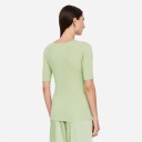 Joseph Fine Merino Rib V-Neck Top Matcha