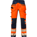 Fristads Hantverkarbyxa Stretch 2707 Plu, Klass 2 Varsel Orange/marinblå D84