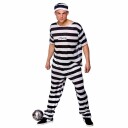 Wicked Costumes Ltd Stripete fangedrakt til mann, X-Large