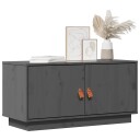 vidaXL TV-benk grå 80x34x40 cm heltre furu