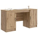 vidaXL Skrivebord Artisan eik 142,5 x 50 x 75 cm Konstruert tre