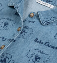 Bobo Choses Denimskjorte k/e Sylteagurk Dog Prussisk Blue 8 9 år 128 134 Skjorte K/E Blå