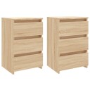 vidaXL Nattbord 2 stk sonoma eik 40x35x62,5 cm sponplate