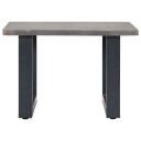 vidaXL Sofabord med livlige kanter grå 60x60x40 cm heltre akasie