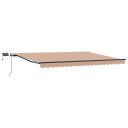 vidaXL Uttrekkbar markise Flerfarget 400 × 350 cm Stoff og Aluminium