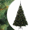 vidaXL Kunstig juletre med julekuler 120 cm 150 LED-lys Varmhvit
