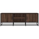  TV-benk brun eik 120x35x41 cm konstruert tre og metall 8721102839023