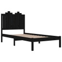 vidaXL Sengeramme svart heltre furu 100x200 cm