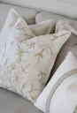 Lama putetrekk Herringbone lin 50x50 Beige