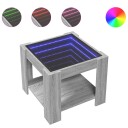  Salongbord med LED grå sonoma 53x53x45 cm konstruert tre 847544