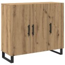  Sideboard med 3 Dører Artisan Eik 90x34x80 cm Konstruert Tre