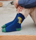Melton Dino Socks   NAVY INK   35/39
