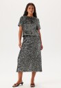 Pieces Pcserena Sequin Hw Midi Skirt Black Detail:silver Detail XS