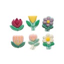 Spiselig Kakepynt Søte Blomster Pk/6 