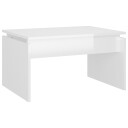 vidaXL Salongbord høyglans hvit 68x50x38 cm sponplate