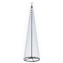 vidaXL LED-juletre 250 cm 470 LED-lys Kaldhvit Stål Hvit