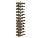 vidaXL Veggmontert vinstativ for 24 flasker svart jern