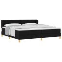  Box Spring Seng med MadrasSvart 200x200 cm Stoff
