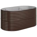 vidaXL Plantekasse pulverlakkert stål 152x80x68 cm brun