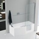 Novellini Iris Skjermvegg Krom / 84cm Venstre Klart Glass KO IRIS2V80S 1K