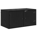  Veggskap Veggmontert Svart Eik 68 x 37 x 35 cm Konstruert tre
