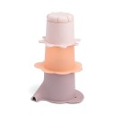 Done by Deer Water Play & Stacking Cups 3 Pcs Elphee Powder - Pink - ELPHEE:H 7.5CM.CLOUD:H 6.5CM.SUN:H 5.8CM