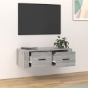 vidaXL Hengende TV-benk grå sonoma 80x36x25 cm konstruert tre