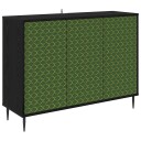 vidaXL Serviesskap GELEEN Svart eik 102 x 33 x 76 cm Konstruert tre