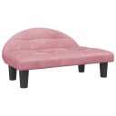 Vidaxl Hundeseng Rosa 70X52X30 cm Fløyel