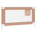 vidaXL Sengehest småbarn gråbrun 120x25 cm stoff