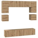  TV benksett 8 pcs artisan eik 80 x 30 x 30 cm Konstruert tre