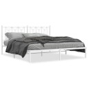  Sengeramme i metall med hodegavl hvit 183x213 cm 8721102644450