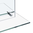 vidaXL Veggspeil med hylle 60x60 cm herdet glass