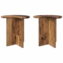 vidaXL Sidetabell 2 pcs Gammelt tre Ø 39 x 38 cm Konstruert tre