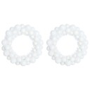  Julekulen Kransene 2 pcs Hvit 33 x 33 x 7 cm Polystyren