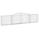 vidaXL Gabionkurver buede 25 stk 400x30x80/100 cm galvanisert jern