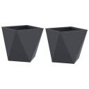 vidaXL Plantekassed 2 pcs Antrasitt 30 x 30 x 30 cm Stål
