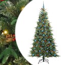  Kunstig sammensatt juletre med 300 LED grønn 240 cm PE og PVC