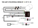 Lazer kabelsett mid power 2x 3 pin 2 X 3 PIN AMP Til Sentinel.