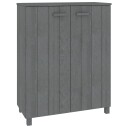 vidaXL Skoskap HAMAR m?rkegr? 85x40x108 cm heltre furu
