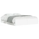  Sengeramme høyglans hvit 150x200 cm konstruert tre 8721012244832
