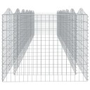 vidaXL Buet gabion høybed 600x100x100 cm galvanisert jern
